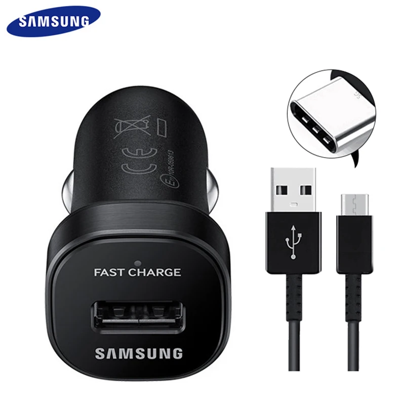 Фото Автомобильное зарядное устройство 15 Вт Samsung Galaxy S20 S10 Plus Mini AFC USB Быстрая