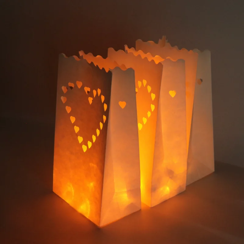 Wonderful! 60pcs/lot Paper Candle Bags Heart love candlelight dinner Decor light Holder Paper Party Decoration
Wonderful! 60pcs/lot Paper Candle Bags Heart love candlelight dinner Decor light Holder Paper Party Decoration