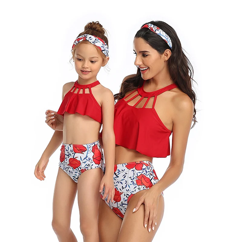 Parent and Child Swimwear Bikini Print Swimsuit Mother&Daughter Swimwear Cute Children's Bikini Set Swimwear Women Nylon Bikini
Parent and Child Swimwear Bikini Print Swimsuit Mother&Daughter Swimwear Cute Children's Bikini Set Swimwear Women Nylon Bikini