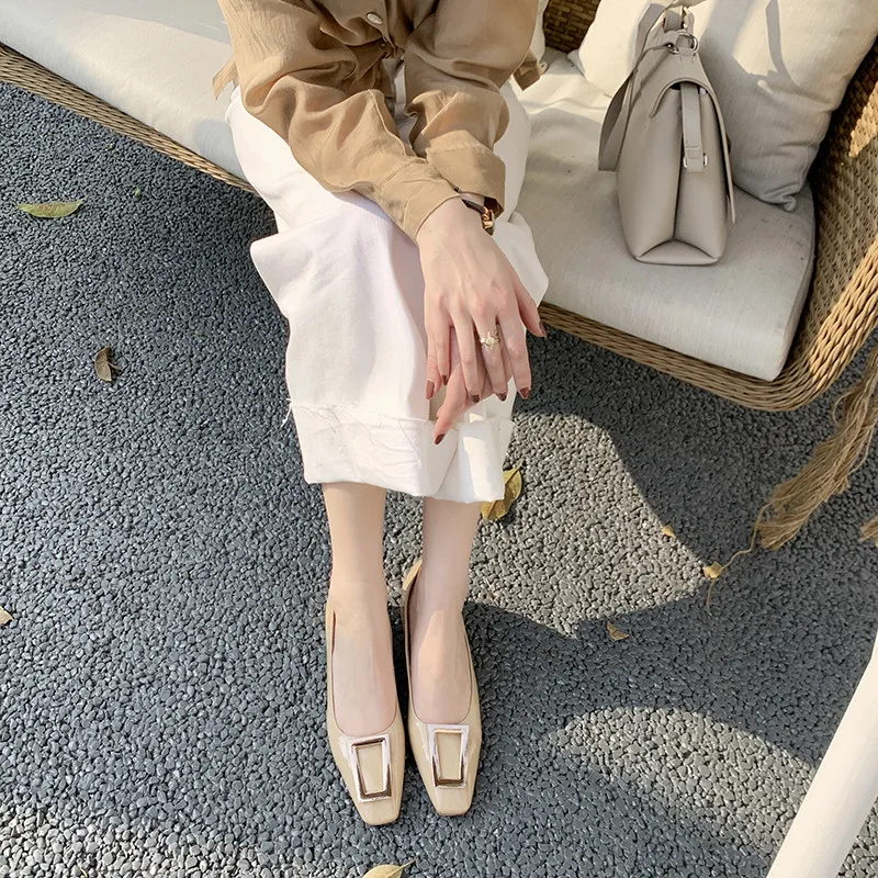 FEDONAS Women Microfiber Single Shoes Pumps Square Toe Metal Decoration Thick Heels Summer Basic Shoes Sweet Shoes Woman
FEDONAS Women Microfiber Single Shoes Pumps Square Toe Metal Decoration Thick Heels Summer Basic Shoes Sweet Shoes Woman