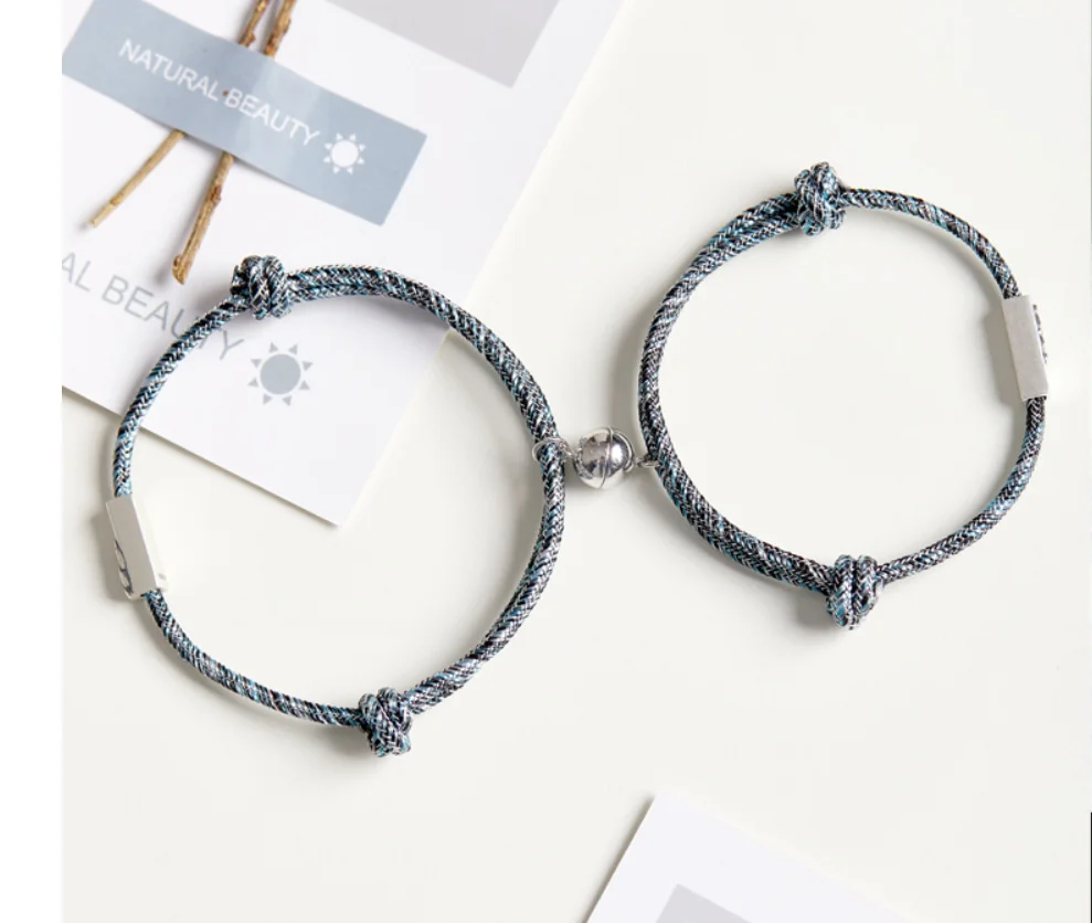 Fashion Magnet Paired Couple Bracelet For Lovers Distance Bracelet For Women Men Braided String Bracelet Minimalist Jewelry Gift
Fashion Magnet Paired Couple Bracelet For Lovers Distance Bracelet For Women Men Braided String Bracelet Minimalist Jewelry Gift