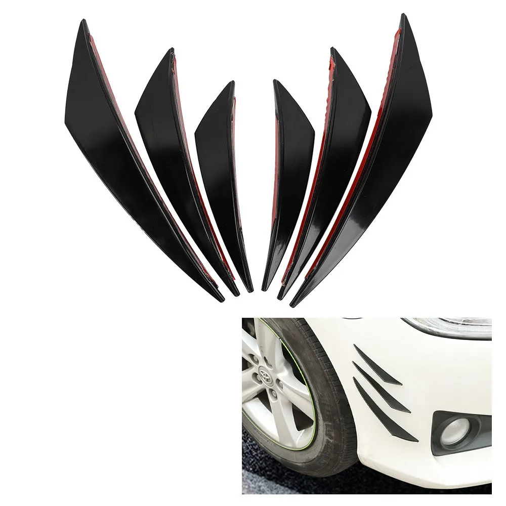 6PCS Car Universal Modified Crescent Air Front Bumper Air Spoiler Pure Black Front Bumper Fins Lip Canards Decorate Car
6PCS Car Universal Modified Crescent Air Front Bumper Air Spoiler Pure Black Front Bumper Fins Lip Canards Decorate Car