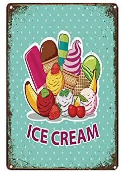 Ice Cream Poster Retro Tin Sign for Street Garage Home Store Dessert Wall Decoration Crafts Metal Tin Sign 8x12inch 
Ice Cream Poster Retro Tin Sign for Street Garage Home Store Dessert Wall Decoration Crafts Metal Tin Sign 8x12inch