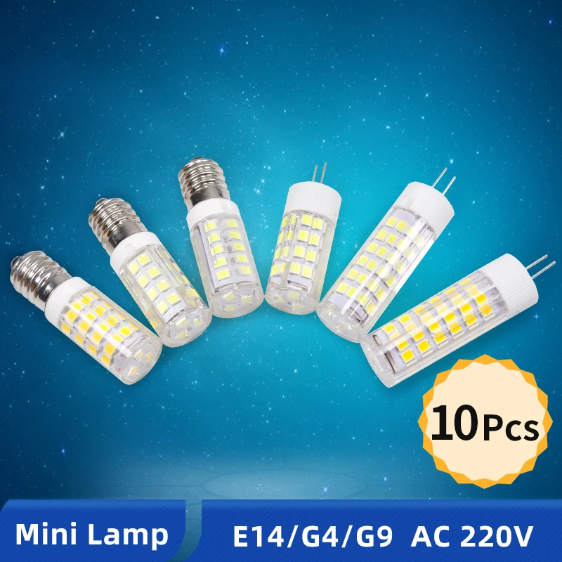 

OK-B 10pcs LED COB G4 G9 E14 Bulb AC/DC 12V 3w 5w 220V High Brightness LED G4 G9 Light Bulb For Chandelier Replace Halogen Lamp