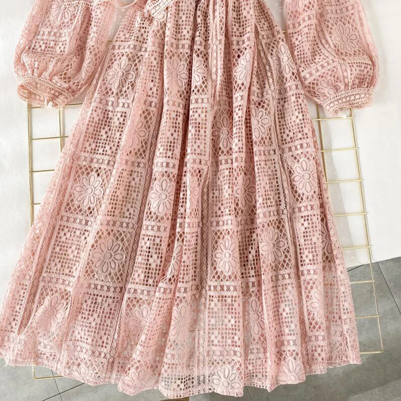 2020 Spring Pink Party Dress Women High waist Bow Long Sleeve Sweet Lace Dress Elegant Lady A Line Long Dresses Vestidos
2020 Spring Pink Party Dress Women High waist Bow Long Sleeve Sweet Lace Dress Elegant Lady A Line Long Dresses Vestidos