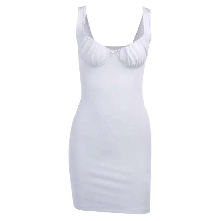 Summer Sexy Dresses Bow knot pleated sling U-neck Backless Cross Bandage Bodycon Party Dress Pleated Stretch Short Club Dress
Summer Sexy Dresses Bow knot pleated sling U-neck Backless Cross Bandage Bodycon Party Dress Pleated Stretch Short Club Dress