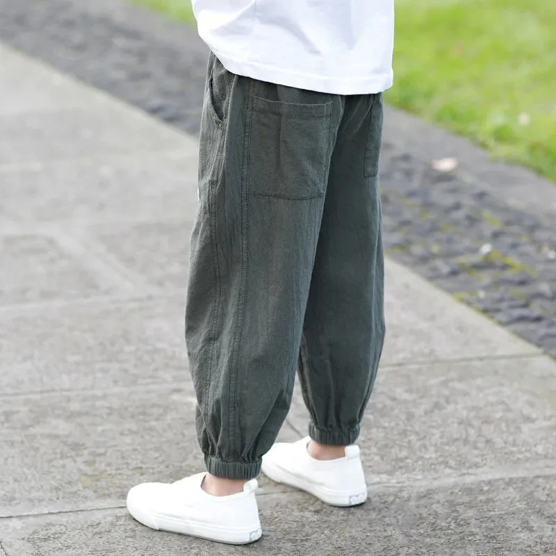VIDMID Baby kids Boys' pants summer thin children's loose cotton hemp anti mosquito pants baby leisure sports trousers P4861
VIDMID Baby kids Boys' pants summer thin children's loose cotton hemp anti mosquito pants baby leisure sports trousers P4861