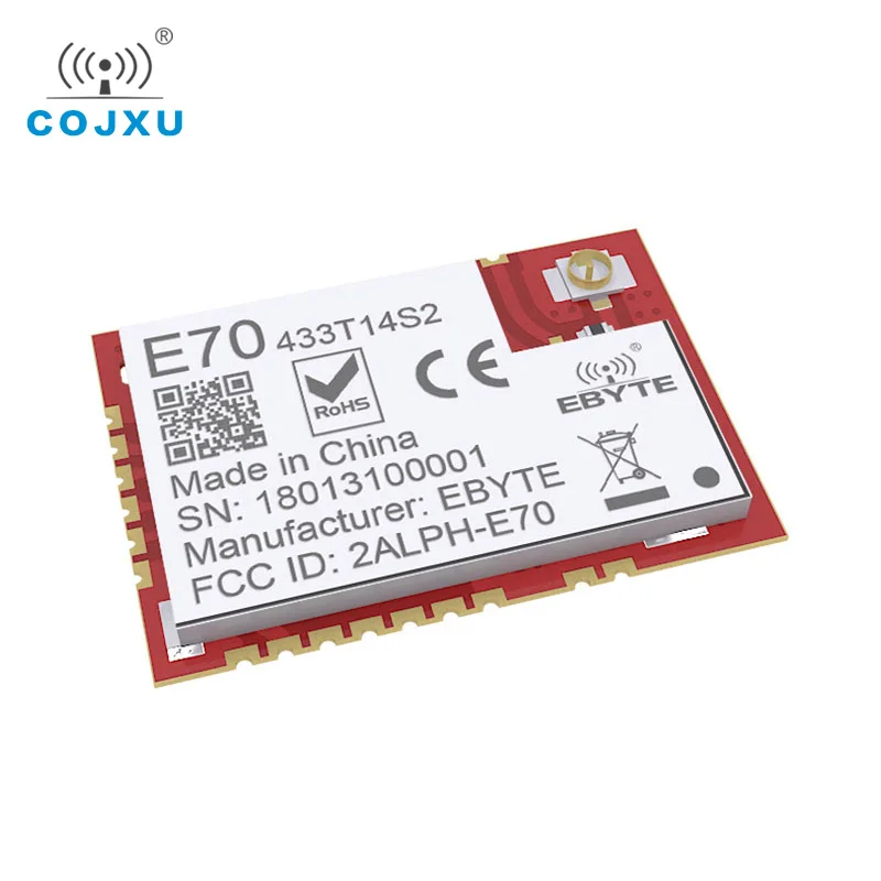 CC1310 433MHz IOT SMD ebyte E70-433T14S2 rf Wireless uhf Module Transmitter and Receiver 433 MHz RF Module UART
CC1310 433MHz IOT SMD ebyte E70-433T14S2 rf Wireless uhf Module Transmitter and Receiver 433 MHz RF Module UART