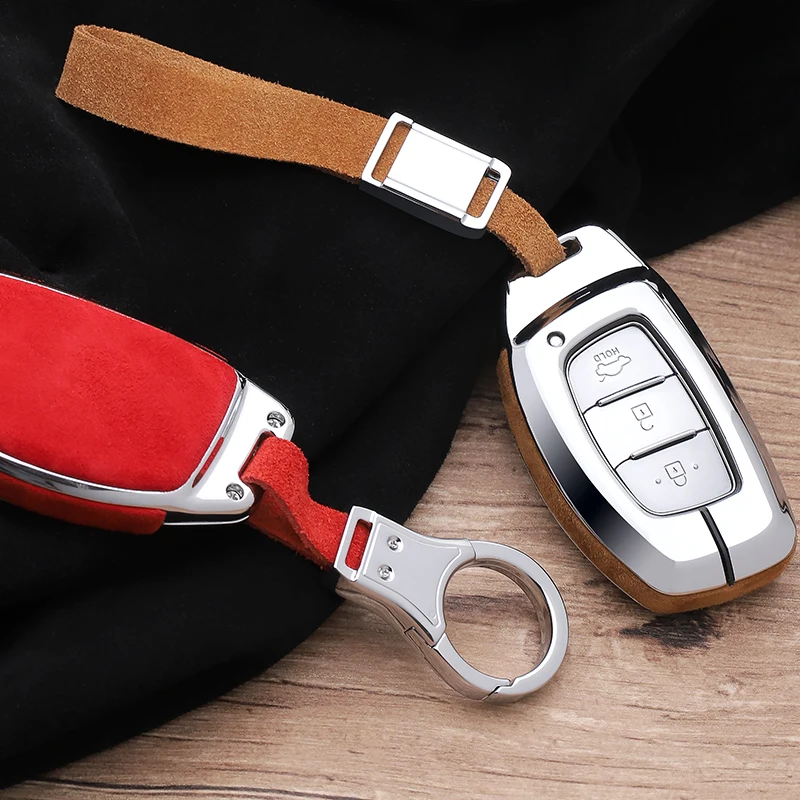Для Hyundai Verna Sonata Elantra Tucson Авто брелок устойчивый к царапинам замша цинковый сплав