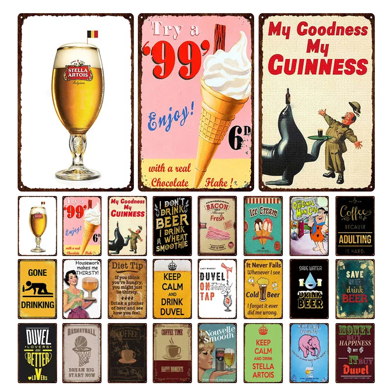 Customizable Beer Vintage Tin Sign Metal Sign Decorative Plaque Wall Decor Pub Bar Coffee Club Ice Cream Decoration Poster
Customizable Beer Vintage Tin Sign Metal Sign Decorative Plaque Wall Decor Pub Bar Coffee Club Ice Cream Decoration Poster
