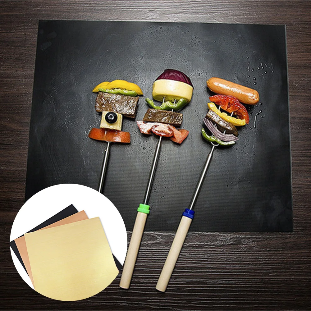 Reusable Non-stick BBQ Grill Mat Baking Pad Cooking Plate Barbecue Party Fiberglass Mat On 40*33cm Nonstick Non-toxic Mats
Reusable Non-stick BBQ Grill Mat Baking Pad Cooking Plate Barbecue Party Fiberglass Mat On 40*33cm Nonstick Non-toxic Mats