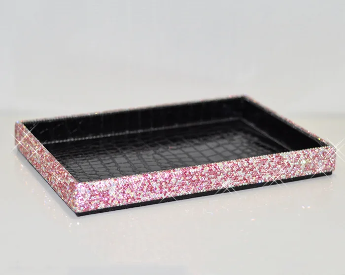 Big Creative artificial diamond inlaid perfume/cosmetics/lipsticks storage tray PU leather for dressing table
Big Creative artificial diamond inlaid perfume/cosmetics/lipsticks storage tray PU leather for dressing table