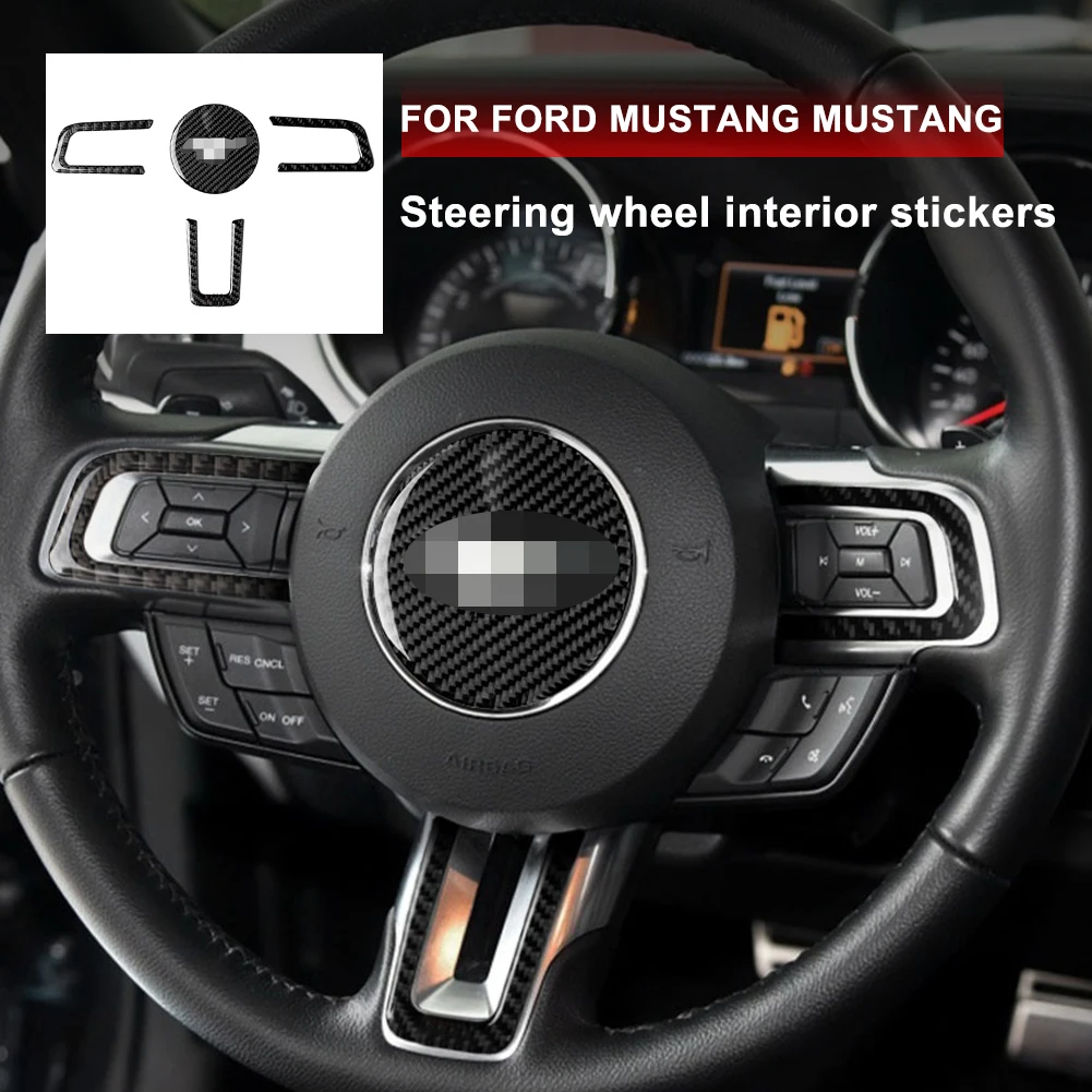 Car Inner Styling Steering Wheel Center Emblem Trim Decorative Sticker Carbon Fiber For Ford Mustang 2015/16/17 Car Trim Cover
Car Inner Styling Steering Wheel Center Emblem Trim Decorative Sticker Carbon Fiber For Ford Mustang 2015/16/17 Car Trim Cover