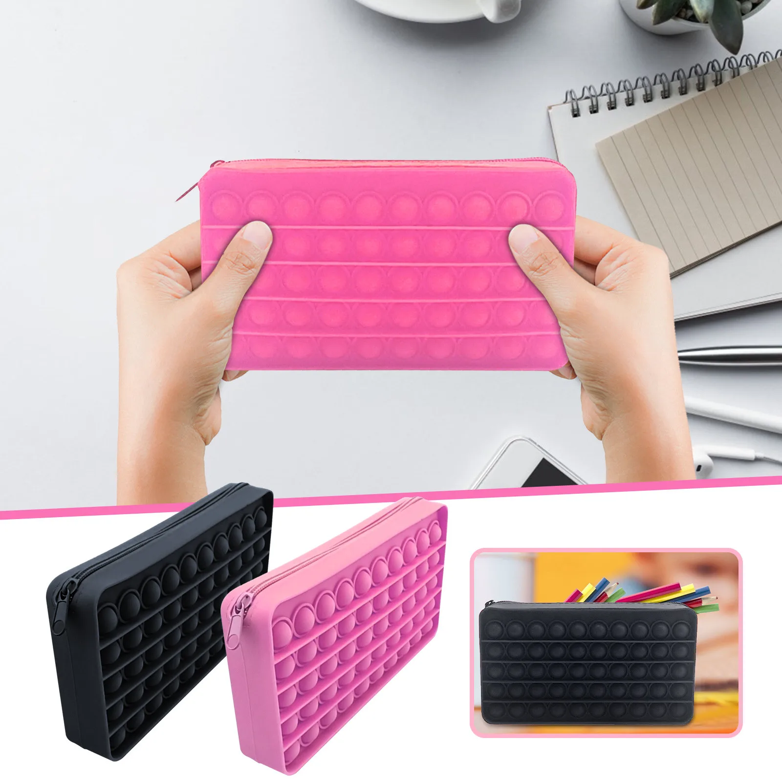 New Arrival Silicone Purse Push Popper Bubbles Simple Dimple Stationary Bag Popper Sensory Poppet Pencil Case Fidget Toys Gift
New Arrival Silicone Purse Push Popper Bubbles Simple Dimple Stationary Bag Popper Sensory Poppet Pencil Case Fidget Toys Gift