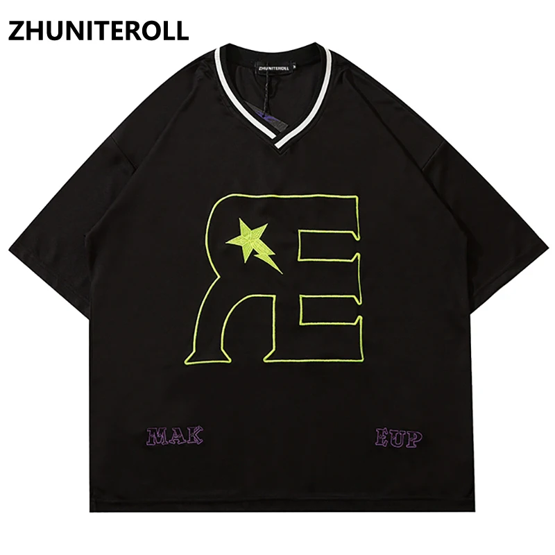 Футболка мужская оверсайз в стиле хип-хоп, уличная одежда с вышивкой и надписью, хлопковая Свободная рубашка в стиле Харадзюку с коротким ру...
Футболка мужская оверсайз в стиле хип-хоп, уличная одежда с вышивкой и надписью, хлопковая Свободная рубашка в стиле Харадзюку с коротким ру...