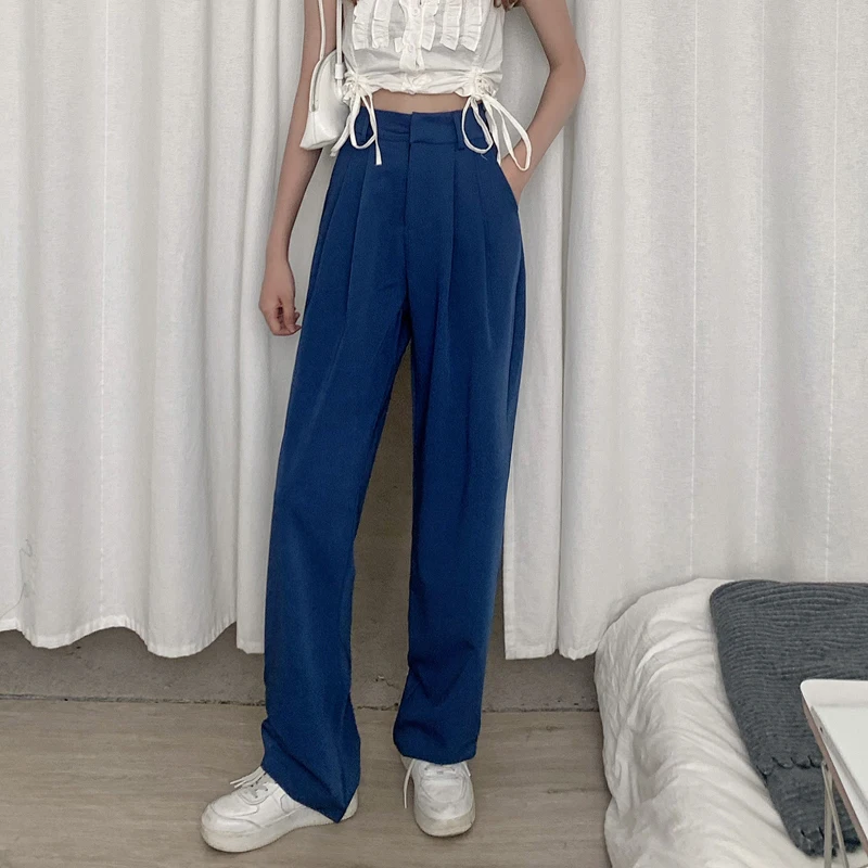 Hzirip Autumn Chic Fashion Casual Loose High Waist Pants 2021 New All-Match Solid Color Drape Thin Straight Mopping Trousers
Hzirip Autumn Chic Fashion Casual Loose High Waist Pants 2021 New All-Match Solid Color Drape Thin Straight Mopping Trousers