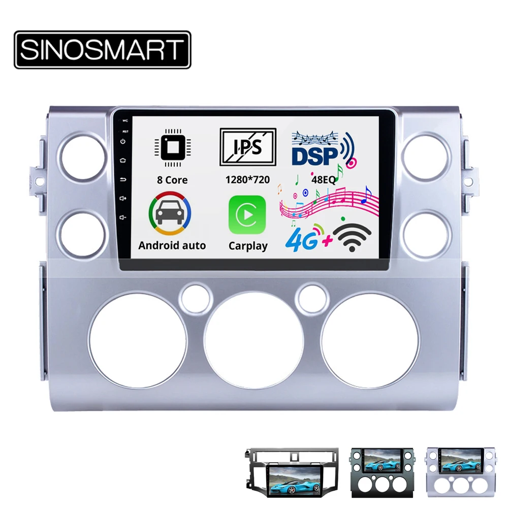Sinosmart 8 ядерный DSP 48EQ 2Din IPS/QLED 2.5D экран автомобильный gps радио навигатор плеер для