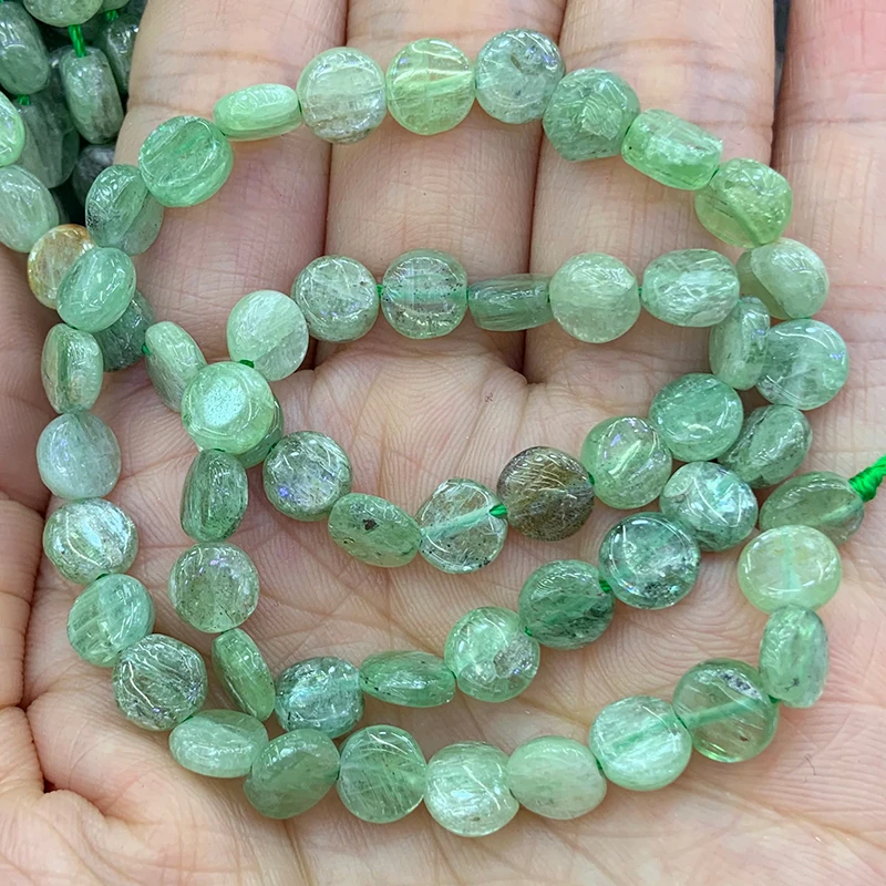 Natural Green Kyanite Stone Beads 15'' Near Coin DIY Loose Beads For Jewelry Making Women Beads Necklace Bracelet Gift
Natural Green Kyanite Stone Beads 15'' Near Coin DIY Loose Beads For Jewelry Making Women Beads Necklace Bracelet Gift
