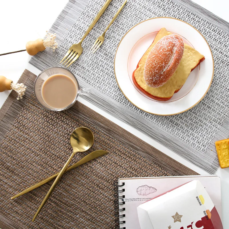 Decorations PVC Washable Placemats Dining Table Mat Antislip Oil Waterproof Kitchen Rectangle Cup Coaster Wine Pad 
Decorations PVC Washable Placemats Dining Table Mat Antislip Oil Waterproof Kitchen Rectangle Cup Coaster Wine Pad