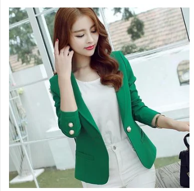 Fall Candy Color Blazer Women's Suit Buttons Work Office Slim Women's Suit Short Design Long Sleeve Suit Black/Green/Yellow
Fall Candy Color Blazer Women's Suit Buttons Work Office Slim Women's Suit Short Design Long Sleeve Suit Black/Green/Yellow