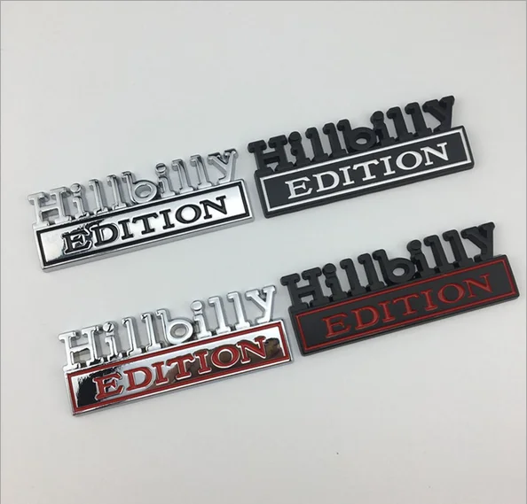 3D Silver Metal HILLBILLY EDITION Emblem Auto Trunk Fender Badge Decals Stickers Car Accessories
3D Silver Metal HILLBILLY EDITION Emblem Auto Trunk Fender Badge Decals Stickers Car Accessories