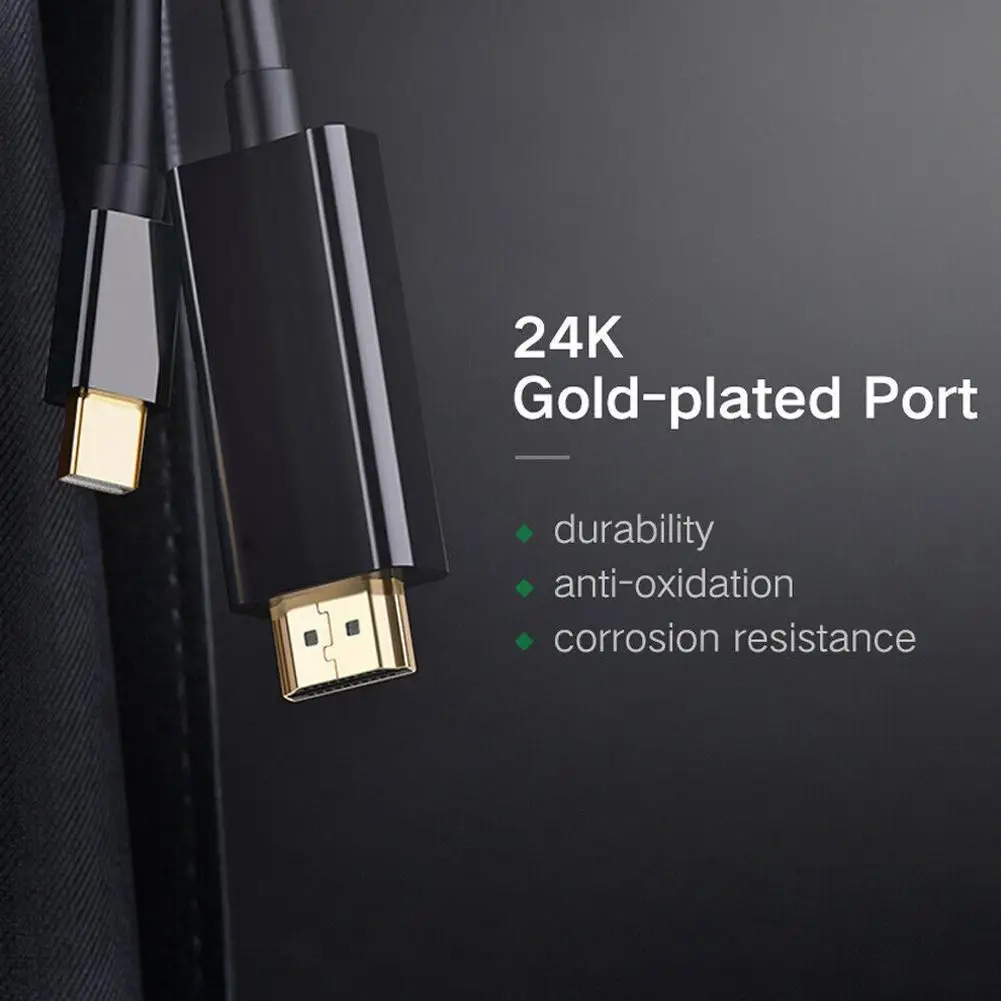 1.8M Mini DP Display Port Thunderbolt 2 to HDMI-compatible Cable Adapter For MacBook Pro iMac mini Gold Plated
1.8M Mini DP Display Port Thunderbolt 2 to HDMI-compatible Cable Adapter For MacBook Pro iMac mini Gold Plated