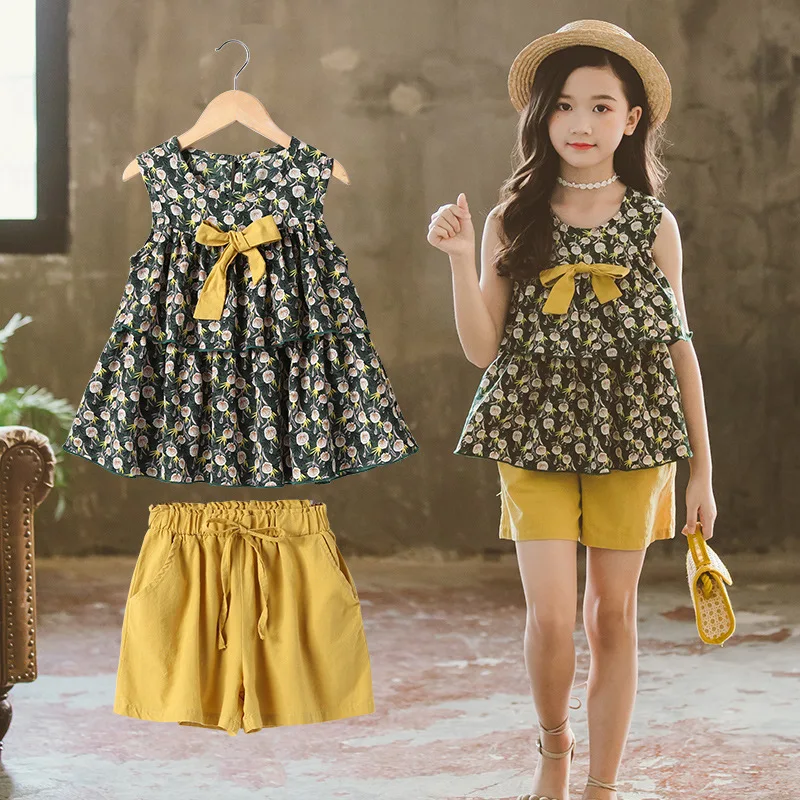 2022 spring Summer Girls Clothes Children Sleeveless Tops & Shorts for Kids teenager Casual Suit Tracksuit 6 8 10 11 12 Years
2022 spring Summer Girls Clothes Children Sleeveless Tops & Shorts for Kids teenager Casual Suit Tracksuit 6 8 10 11 12 Years