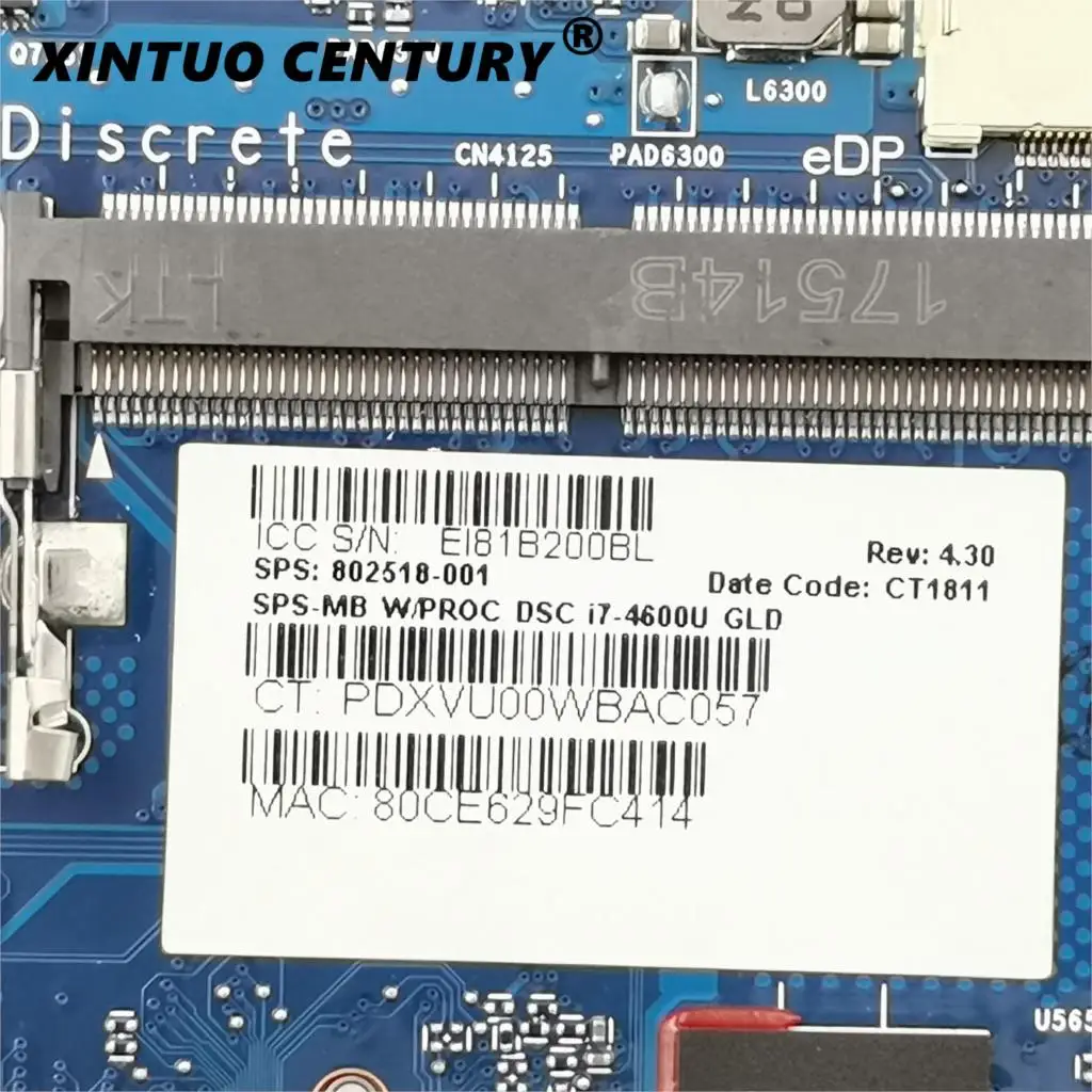 For HP 840 for HP EliteBook 840 G1 Laptop motherboard 802518-601 802518-501 802518-001 With i7-4600U 100% fully Tested
For HP 840 for HP EliteBook 840 G1 Laptop motherboard 802518-601 802518-501 802518-001 With i7-4600U 100% fully Tested