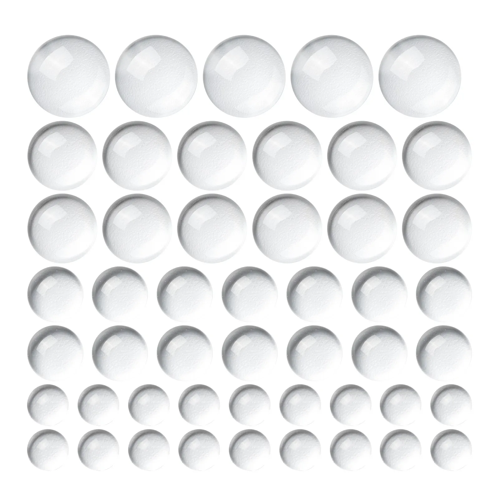 

80Pc 6mm 8mm 10mm 12mm Transparent Crystal Cabochon Domed Flatback Half Round Clear Glass Cabochons Cameo For Diy Jewelry Making