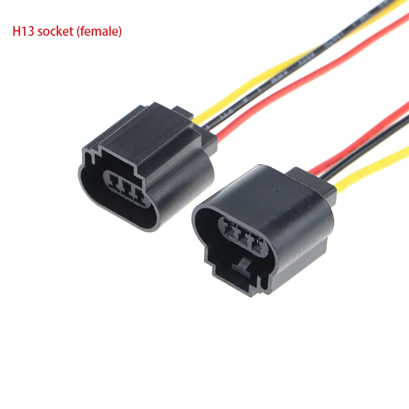H13 гнездо для фары переходник для лампы, переходники, жгут проводов, женский, мужской, пластиковый держатель для автомобильного освещения, аксессуары для ремонта