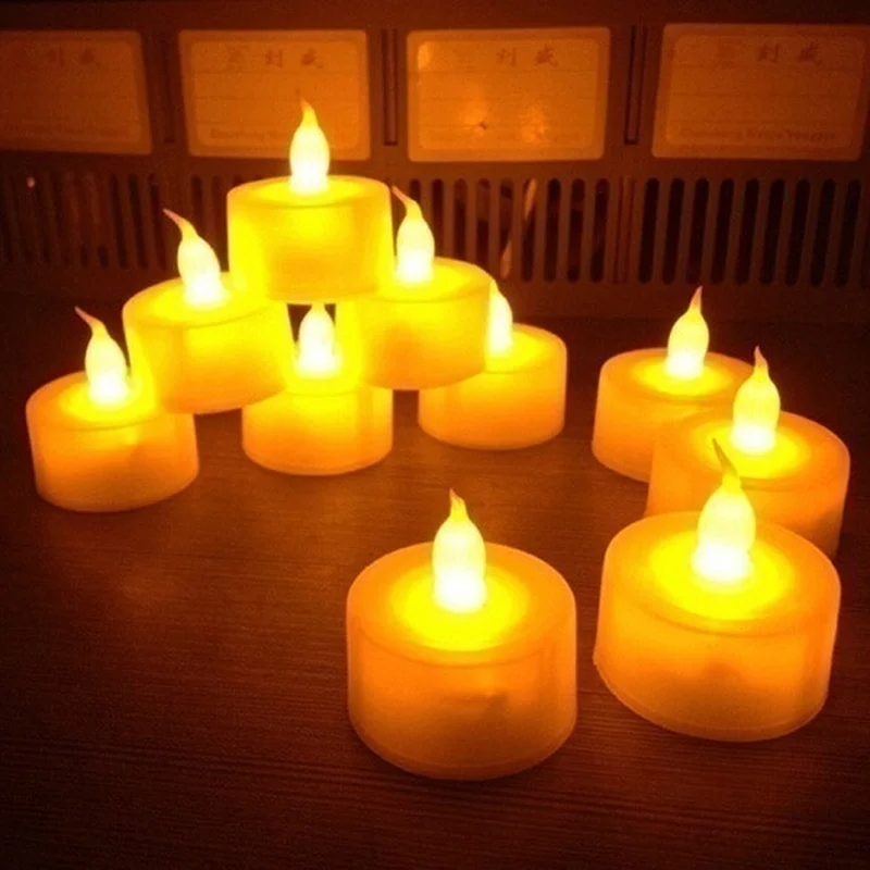 12/24/48pcs Flameless LED Tealight Tea Candles Wedding Light Romantic Candles Lights for Birthday Party Wedding Decorations
12/24/48pcs Flameless LED Tealight Tea Candles Wedding Light Romantic Candles Lights for Birthday Party Wedding Decorations