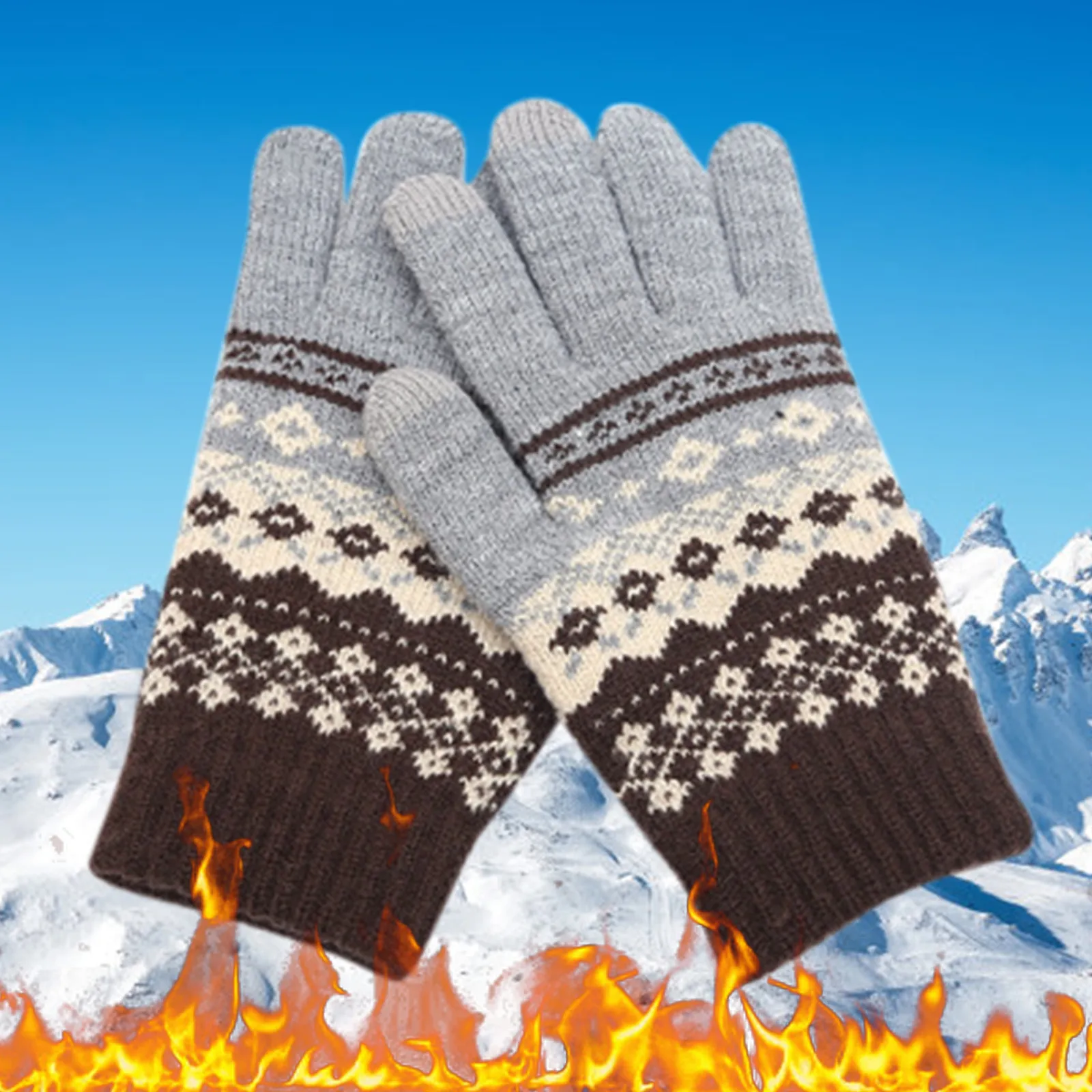 Women's Snowflake Printing Gloves, Creative And Fashionable Mobile Phone With Screen Knitted Gloves, Thick And Warm Winter Adult
Women's Snowflake Printing Gloves, Creative And Fashionable Mobile Phone With Screen Knitted Gloves, Thick And Warm Winter Adult