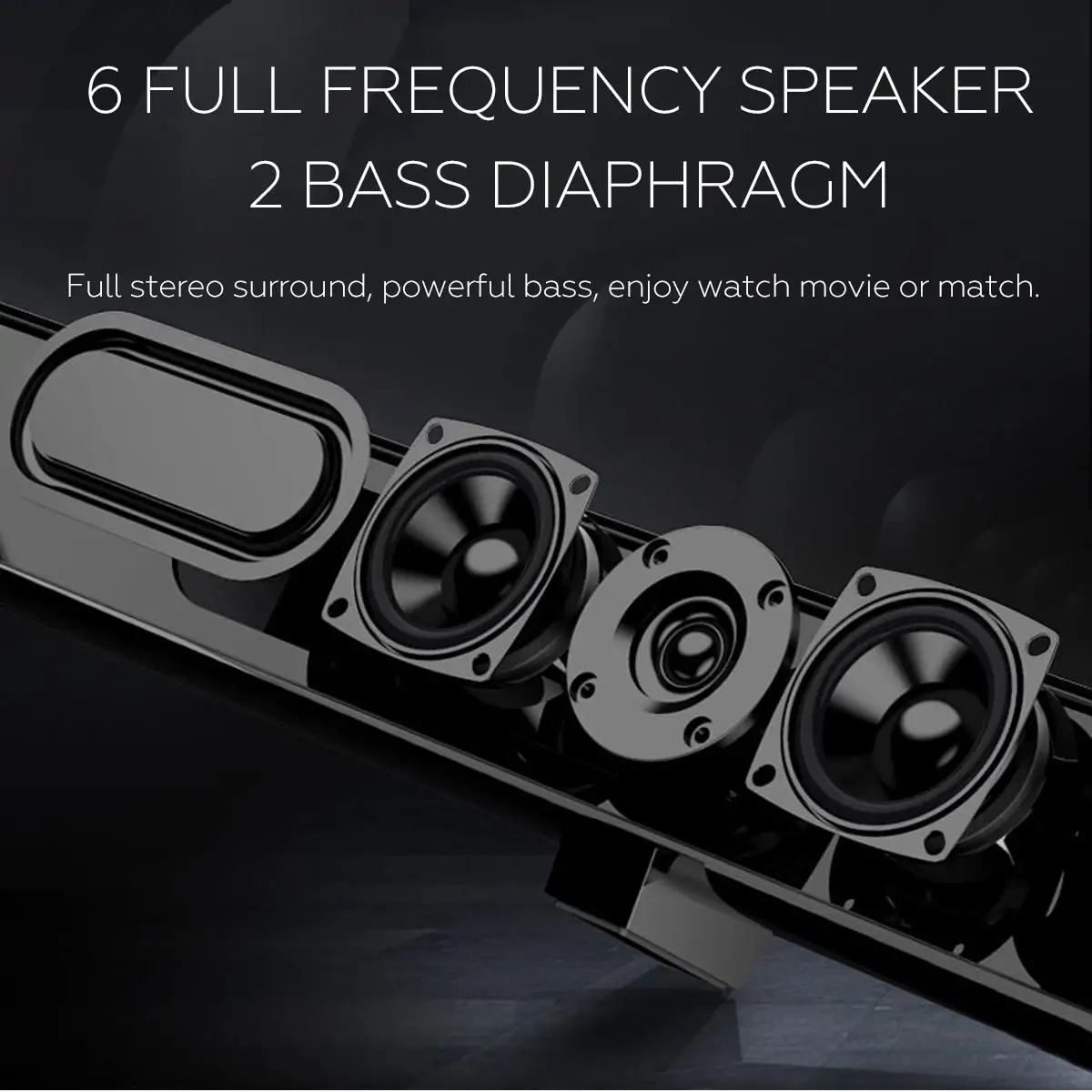 50W 100cm HiFi Detachable Wireless bluetooth Soundbar Speaker 3D Surround Stereo Subwoofer for TV Home Theatre System Sound Bar
50W 100cm HiFi Detachable Wireless bluetooth Soundbar Speaker 3D Surround Stereo Subwoofer for TV Home Theatre System Sound Bar