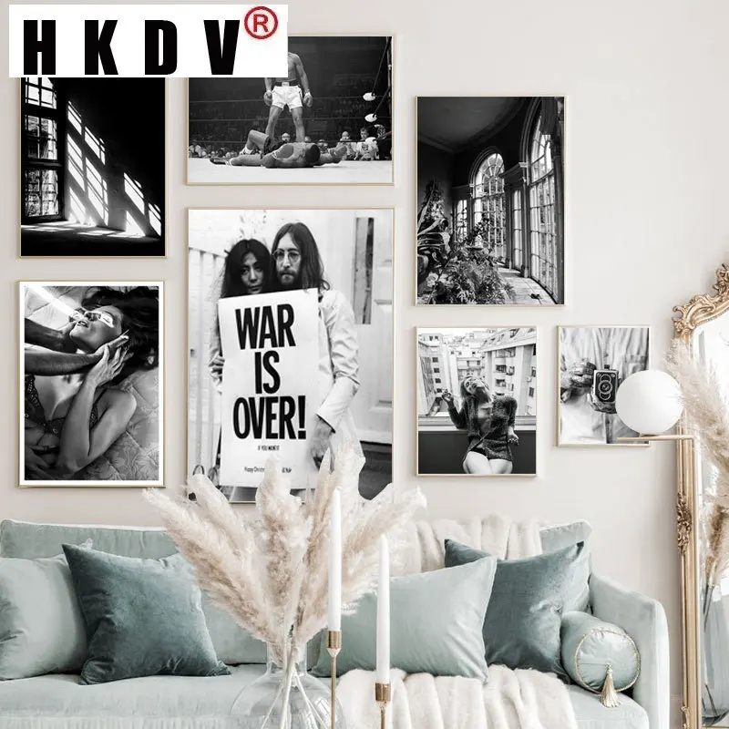 HKDV Canvas Painting Black White Fashion Smoking Woman Poster Print War Is Over Wall Art Nordic Picture Living Room Hoom Decor
HKDV Canvas Painting Black White Fashion Smoking Woman Poster Print War Is Over Wall Art Nordic Picture Living Room Hoom Decor