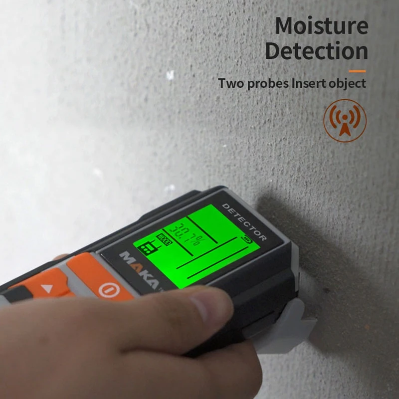 MAKA MKL-D05 4 in 1 Multifunctional Wall Scanner Digital Metal Wood Moisture Detector AC Voltage Cable Wire Finder
MAKA MKL-D05 4 in 1 Multifunctional Wall Scanner Digital Metal Wood Moisture Detector AC Voltage Cable Wire Finder