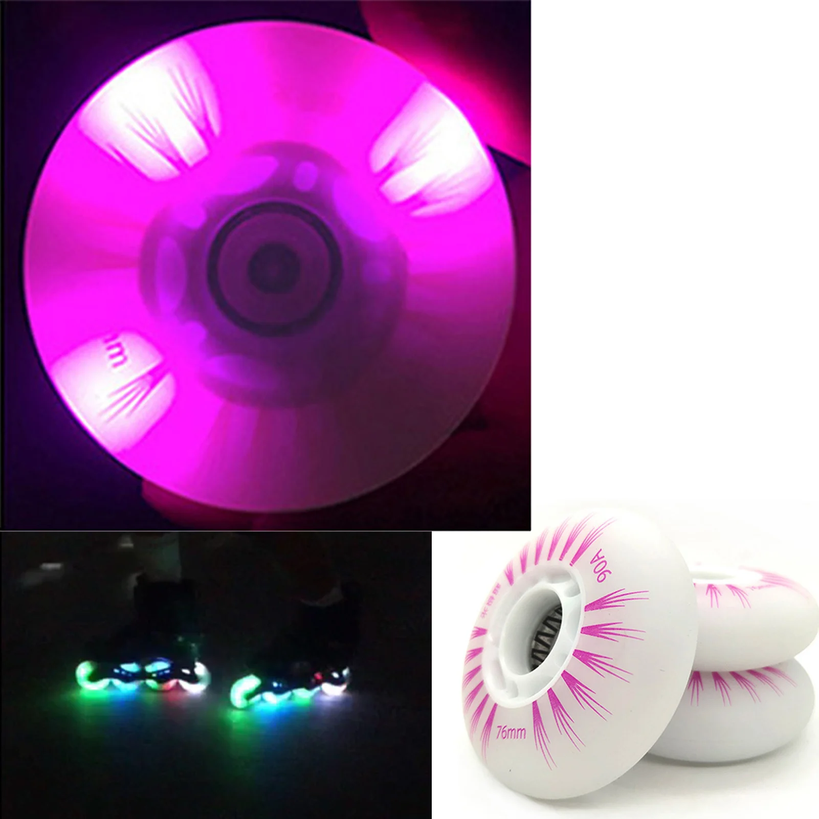 1pcs LED Inline Roller Skate Wheels Sliding PU Skating Flashing Wheel Rollers 60mm/70mm/80mm 90A Durable Luminous Wheels Instock
1pcs LED Inline Roller Skate Wheels Sliding PU Skating Flashing Wheel Rollers 60mm/70mm/80mm 90A Durable Luminous Wheels Instock