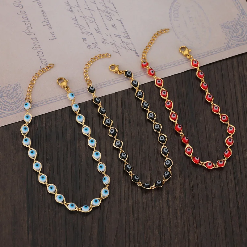 1 PC Fashion Evil Eye Stainless Steel Charms Bracelets Women Men Gold Blue Eye Bead Bracelet Lucky Turkish eye Jewelry Gift
1 PC Fashion Evil Eye Stainless Steel Charms Bracelets Women Men Gold Blue Eye Bead Bracelet Lucky Turkish eye Jewelry Gift