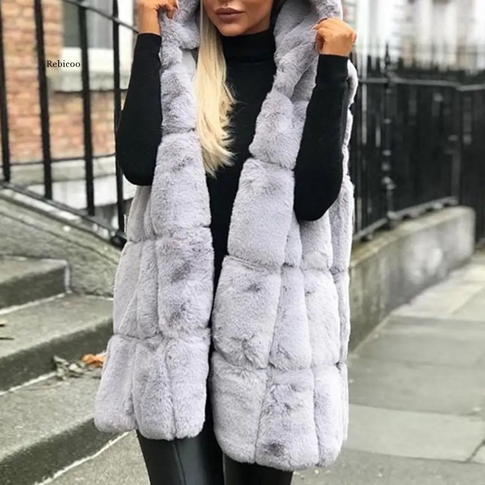 Autumn Winter Women 's Sleeveless Vest Hoodie Warm Double Thickening Faux Fur Patchwork Female Winter Warm Jacket Outer
Autumn Winter Women 's Sleeveless Vest Hoodie Warm Double Thickening Faux Fur Patchwork Female Winter Warm Jacket Outer