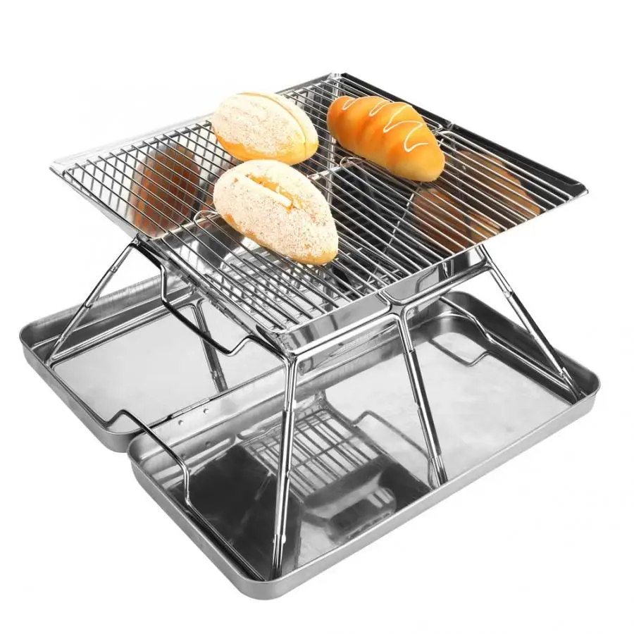 Barbecue Stainless Steel Folding BBQ Grill Portable Barbecue Grill Accessories for 3-4 People Picnic Grilling Picnic Camping
Barbecue Stainless Steel Folding BBQ Grill Portable Barbecue Grill Accessories for 3-4 People Picnic Grilling Picnic Camping