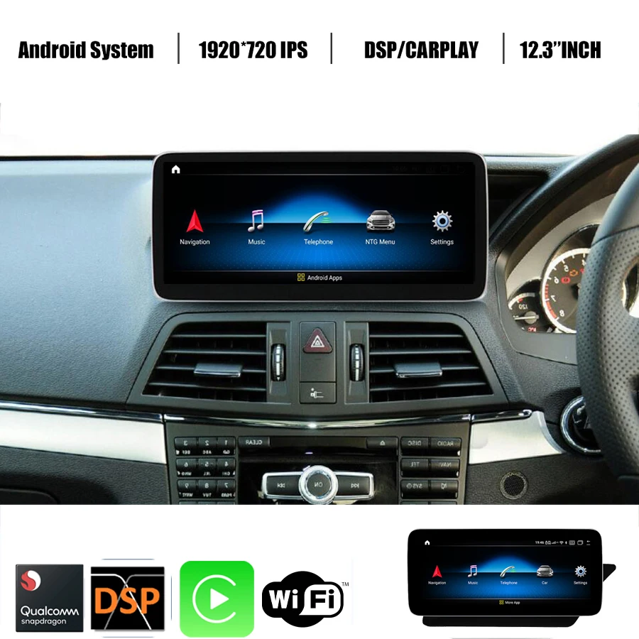 12,3 дюймовый автомобильный Android 11 GPS плеер для Mercedes Benz E-Class C207 W207 2009-2016 RHD радио Wifi DSP Carplay BT 8 + 256G QualComm
12,3 дюймовый автомобильный Android 11 GPS плеер для Mercedes Benz E-Class C207 W207 2009-2016 RHD радио Wifi DSP Carplay BT 8 + 256G QualComm