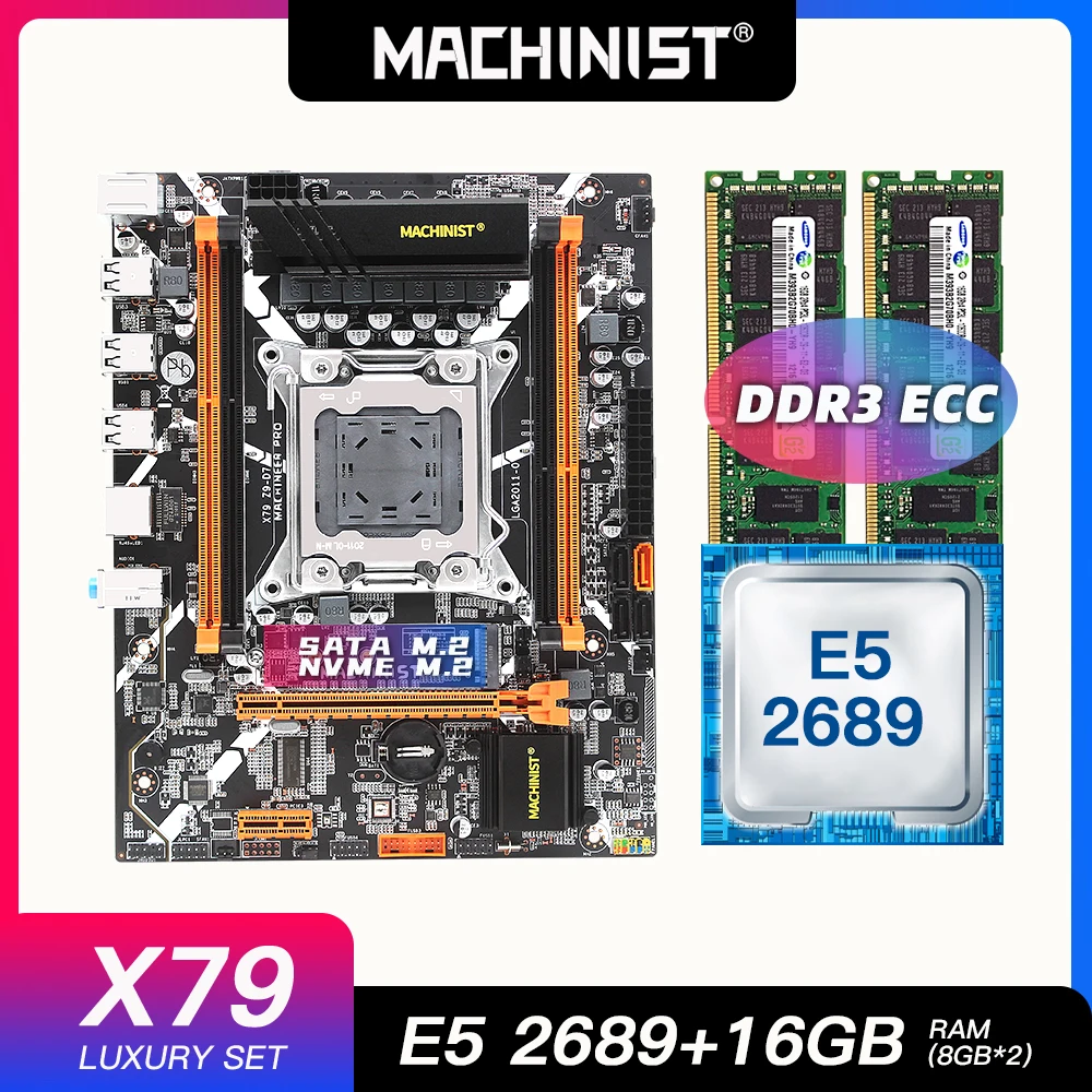 MACHINIST X79 Motherboard Set Mining LGA 2011 cpus with Intel Core E5 2689 DDR3 16GB(2*8GB)ECC RAM with VRM FAN kit x79 Z9-D7
MACHINIST X79 Motherboard Set Mining LGA 2011 cpus with Intel Core E5 2689 DDR3 16GB(2*8GB)ECC RAM with VRM FAN kit x79 Z9-D7