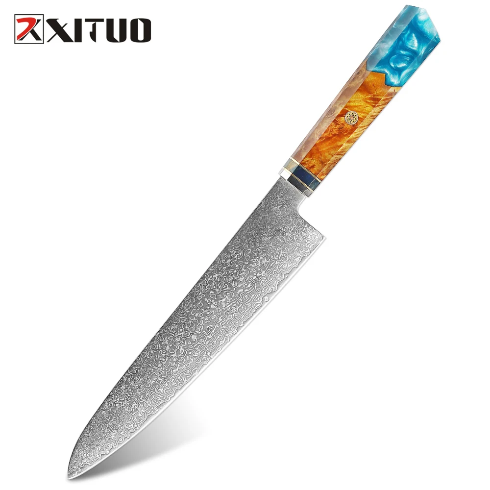 XITUO Damascus Kitchen Knives Pro Chef Knife Japanese Vg10 Steel Slicing Meat Cleaver Boning Fruit Paring Cooking Tools Gift Box 
XITUO Damascus Kitchen Knives Pro Chef Knife Japanese Vg10 Steel Slicing Meat Cleaver Boning Fruit Paring Cooking Tools Gift Box