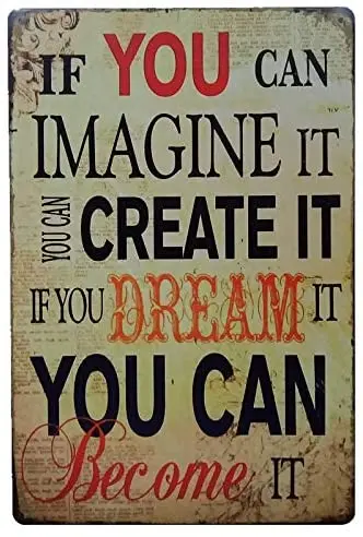 FOEMXIEN if You can Imagine it;Tin Sign Wall Retro Metal Bar Pub Poster Metal 11.87.9in
FOEMXIEN if You can Imagine it;Tin Sign Wall Retro Metal Bar Pub Poster Metal 11.87.9in