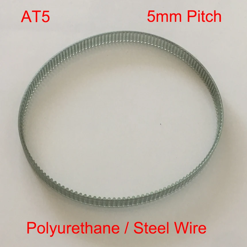 

AT5 780 1100 1520 156 220 304 Tooth 10mm 15mm 20mm 25mm 30mm Width 5mm Pitch Polyurethane PU Steel Wire Synchronous Timing Belt