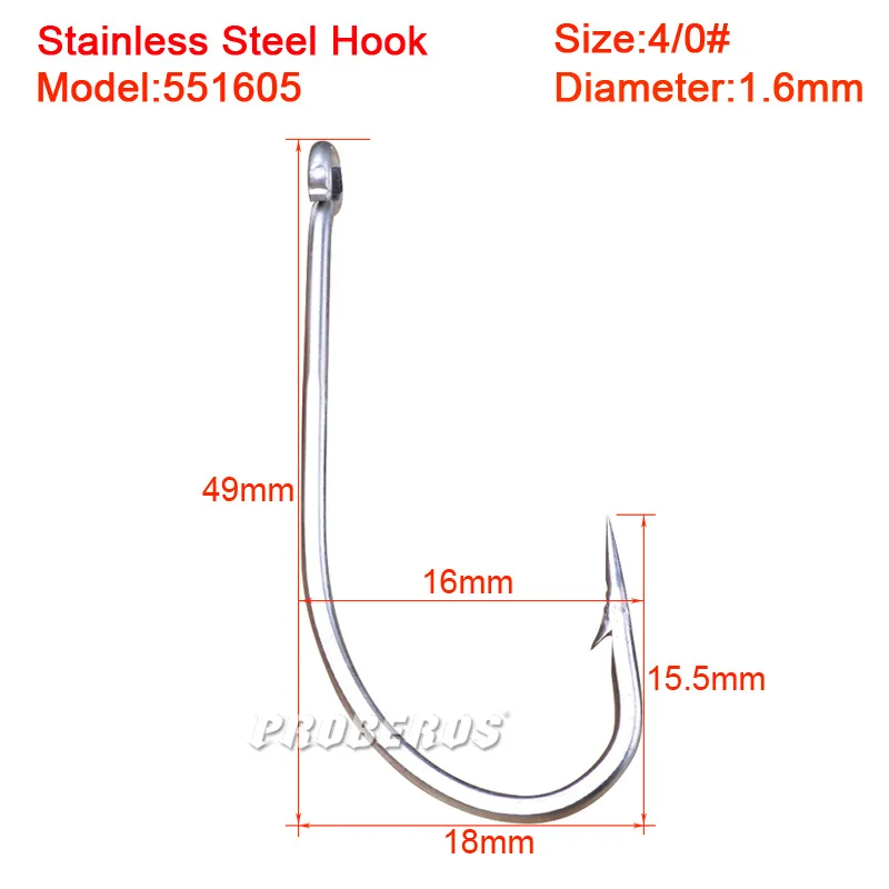 2/0-4/0# Stainless Steel Fishing Hook Fishhooks Fishing Accessories White Big Extra Long Shank Hooks
2/0-4/0# Stainless Steel Fishing Hook Fishhooks Fishing Accessories White Big Extra Long Shank Hooks