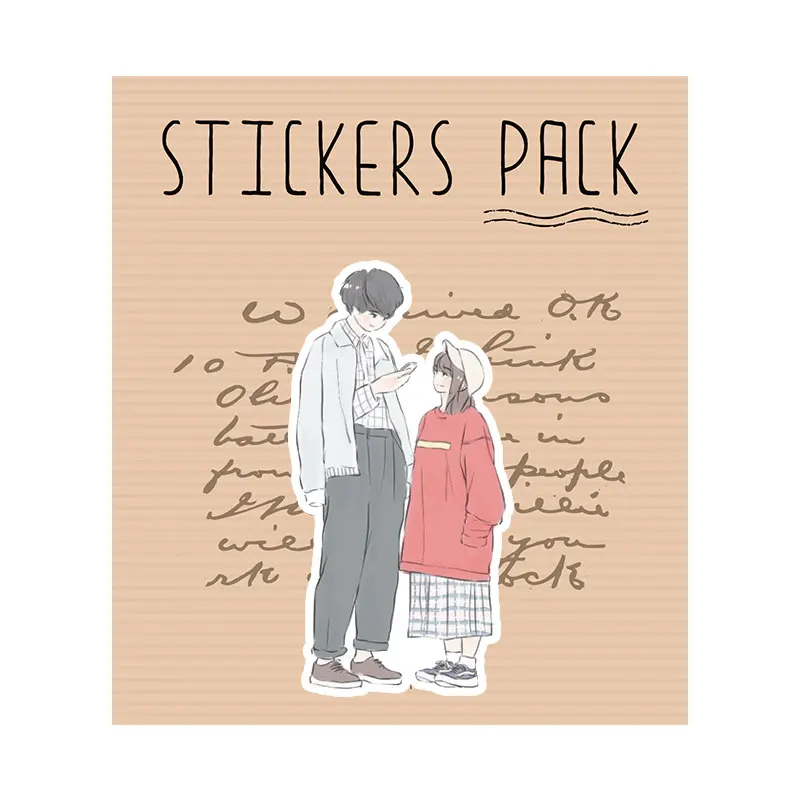 Sweet couple's material stickers fresh DIY creative Junk Journal photo album mobile phone decoration sticker
Sweet couple's material stickers fresh DIY creative Junk Journal photo album mobile phone decoration sticker