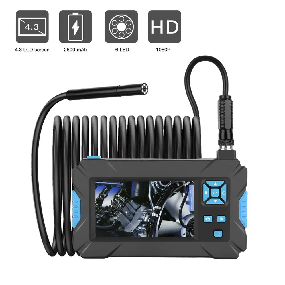 P30 промышленный эндоскоп ручной бороскоп 4 3 дюймов камера 1080P HD видео