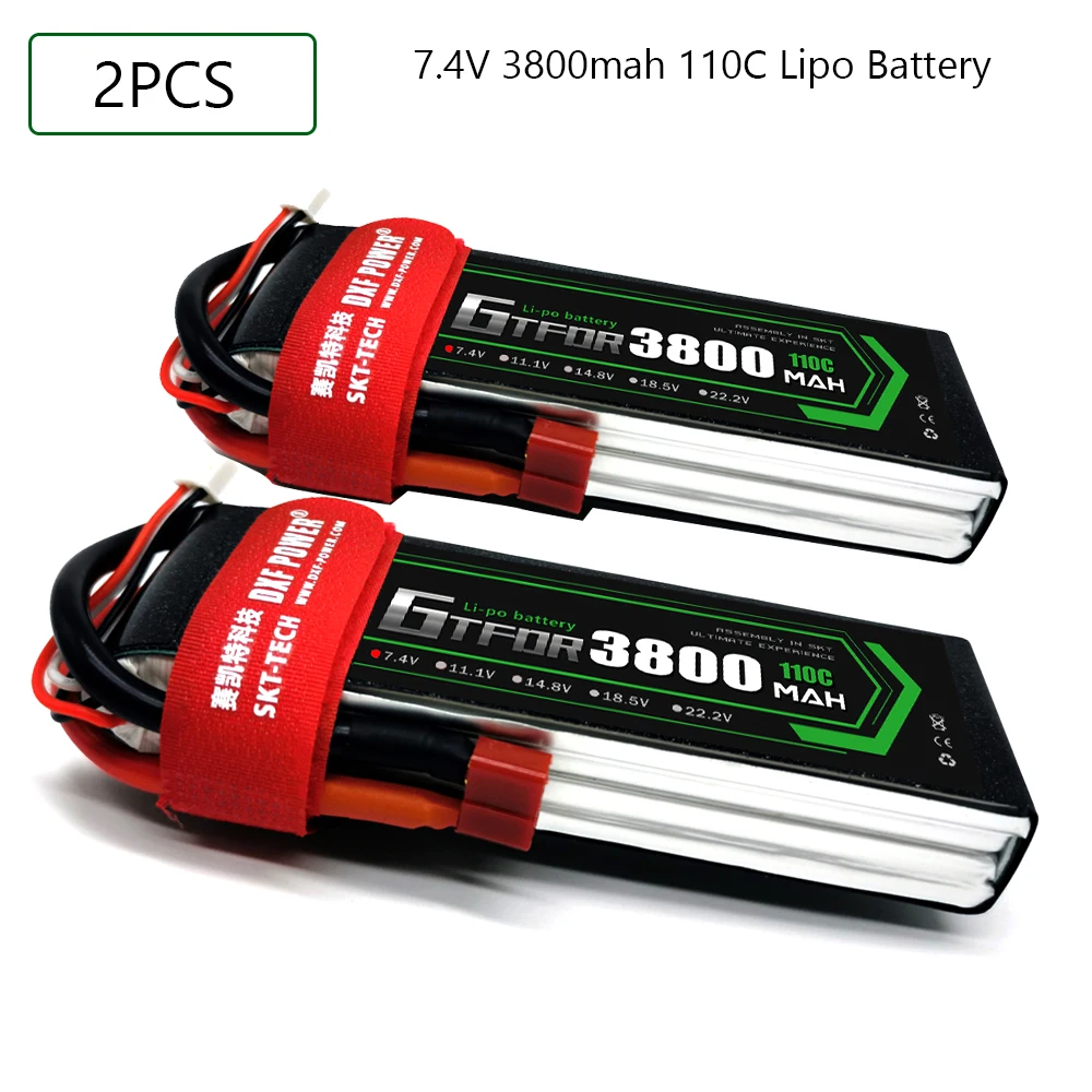GTFDR 3800mAh 7.4V 110C-220C Lipo battery 2S XT60/DEANS/XT90/EC5 For AKKU Drone FPV Truck four axi Helicopter RC Car Airplane
GTFDR 3800mAh 7.4V 110C-220C Lipo battery 2S XT60/DEANS/XT90/EC5 For AKKU Drone FPV Truck four axi Helicopter RC Car Airplane