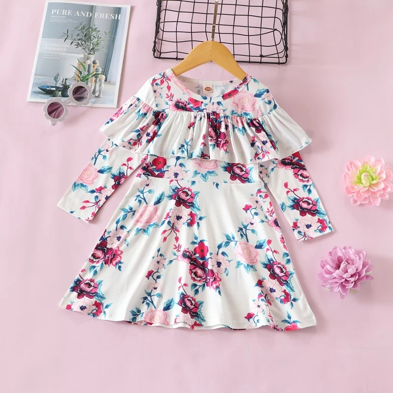 Spring Fall Flower Girl Dresses Kids Dresses for Girls Ruffles Long Sleeve Girls Dress Baby Girl Clothes Sweet Kids Dress 1-6Y
Spring Fall Flower Girl Dresses Kids Dresses for Girls Ruffles Long Sleeve Girls Dress Baby Girl Clothes Sweet Kids Dress 1-6Y