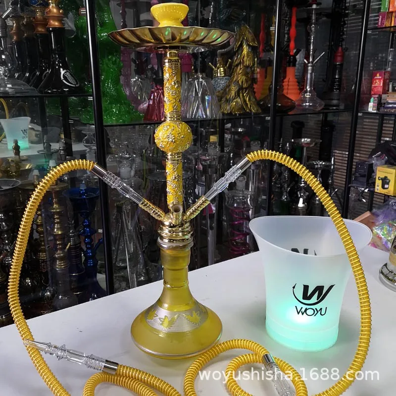 Модный стеклянный арабский кальян 70 см, высококлассный кальян, набор кальяна с двойной чашей, аксессуары для курения для бара KTV
Модный стеклянный арабский кальян 70 см, высококлассный кальян, набор кальяна с двойной чашей, аксессуары для курения для бара KTV